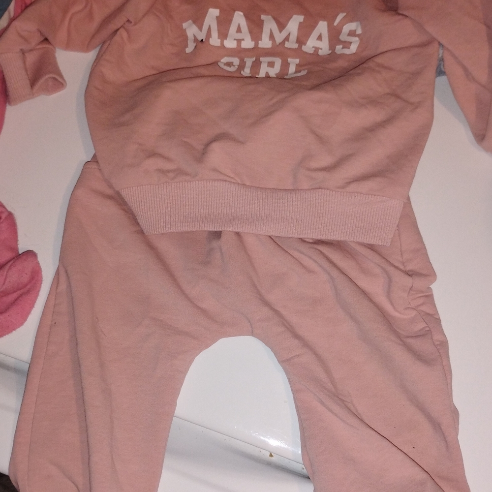 Mama's Girl Pink Kids Matching Set